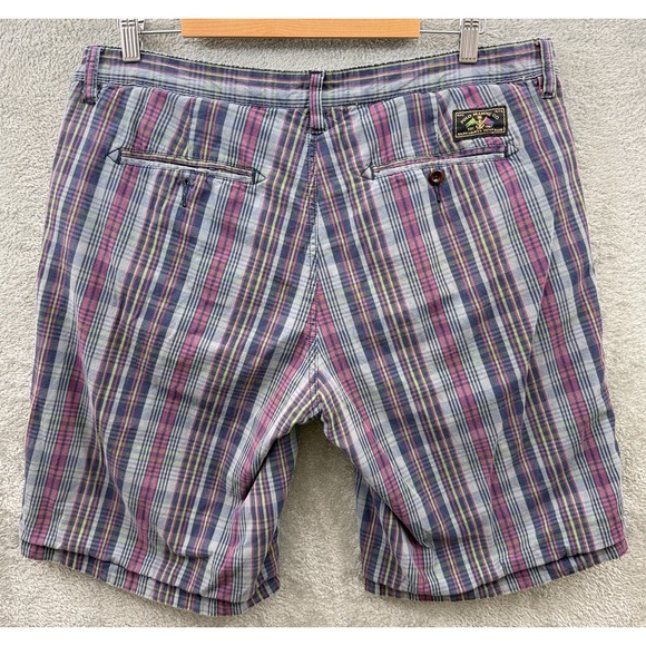Ralph Lauren Yacht Club‎ Shorts Mens 34 Chambray Stripe Reversible Marine Chino - Picture 2 of 9